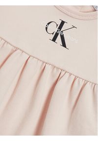 Calvin Klein Jeans Sukienka codzienna IN0IN00123 Różowy Regular Fit. Okazja: na co dzień. Kolor: różowy. Materiał: bawełna. Typ sukienki: proste. Styl: casual #2
