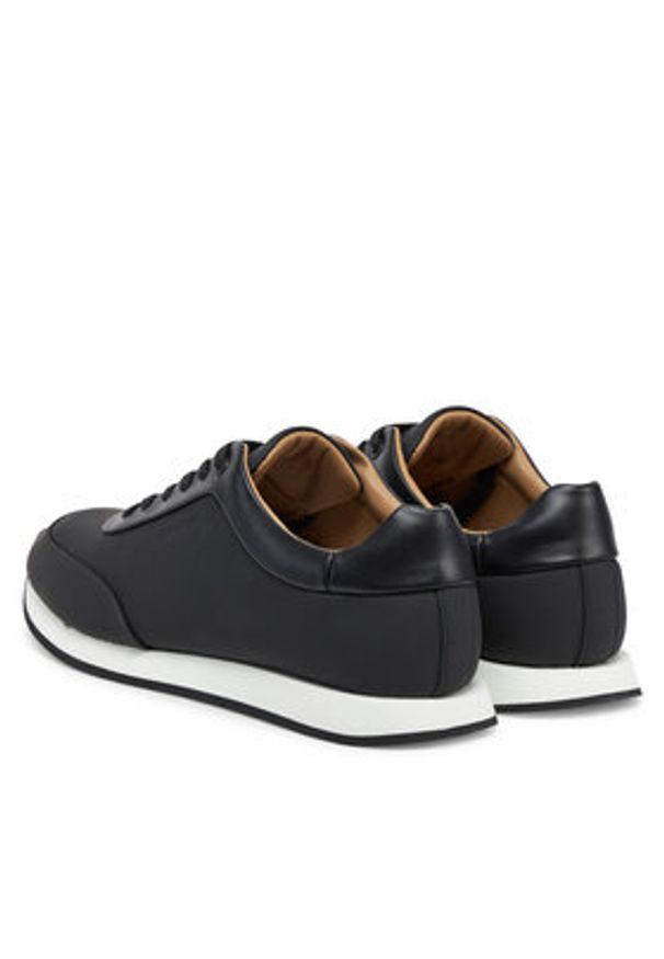 Calvin Klein Sneakersy Low Prof Runn Laceup Rubb Lth HM0HM01707 Czarny. Kolor: czarny. Materiał: skóra, nubuk