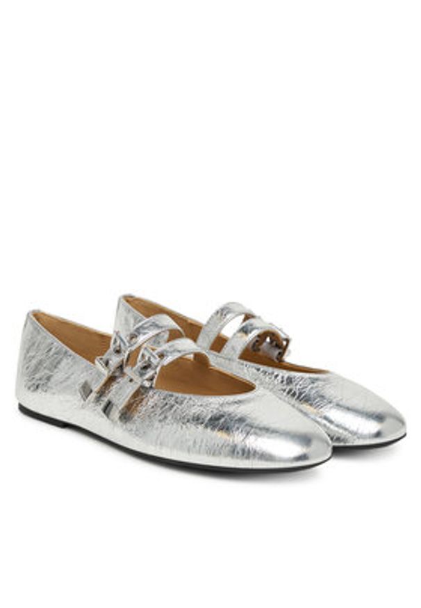 MICHAEL Michael Kors Baleriny Rowen Flex Ballet 40R6RWFP1M Srebrny. Kolor: srebrny. Materiał: skóra