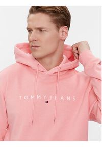 Tommy Jeans Bluza Linear Logo DM0DM17985 Różowy Regular Fit. Kolor: różowy. Materiał: bawełna #2