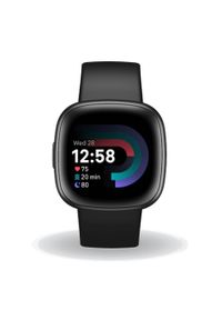 Zegarek sportowy Fitbit by Google Versa 4 czarno-grafitowy. Rodzaj zegarka: smartwatch. Kolor: czarny, szary, wielokolorowy. Styl: sportowy