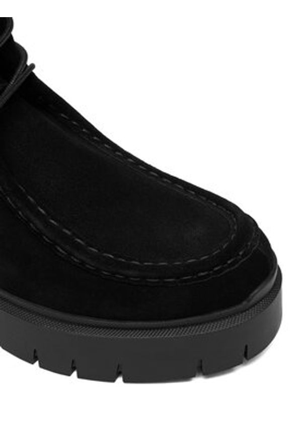 Hugo - HUGO Trzewiki Kris 50552733 Czarny. Kolor: czarny. Materiał: skóra, zamsz