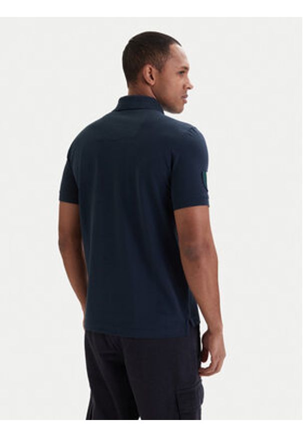 Aeronautica Militare Polo 261PO1927UP00191 Granatowy Regular Fit. Typ kołnierza: polo. Kolor: niebieski. Materiał: bawełna