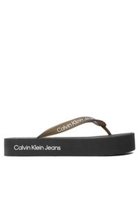 Calvin Klein Jeans Japonki Beach Sandal Flatform Logo YW0YW01092 Czarny. Kolor: czarny #1