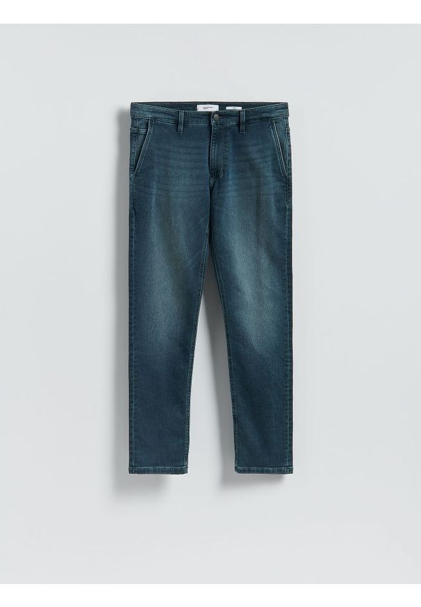 Reserved - Jeansy slim fit z efektem sprania - indigo jeans