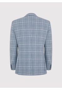 Pako Lorente - PAKO LORENTE – Niebieska marynarka garniturowa w kratę. Okazja: na ślub cywilny, na wesele. Kolor: niebieski. Styl: boho #8