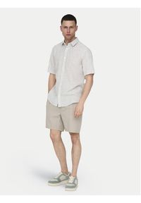 Only & Sons Szorty materiałowe Tel 22027949 Beżowy Regular Fit. Kolor: beżowy. Materiał: bawełna #3