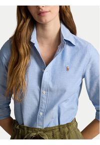 Polo Ralph Lauren Koszula 211941520001 Niebieski Slim Fit. Typ kołnierza: polo. Kolor: niebieski. Materiał: bawełna