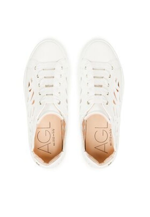 AGL Sneakersy Mandi D925249PGKV201A634 Biały. Kolor: biały. Materiał: skóra