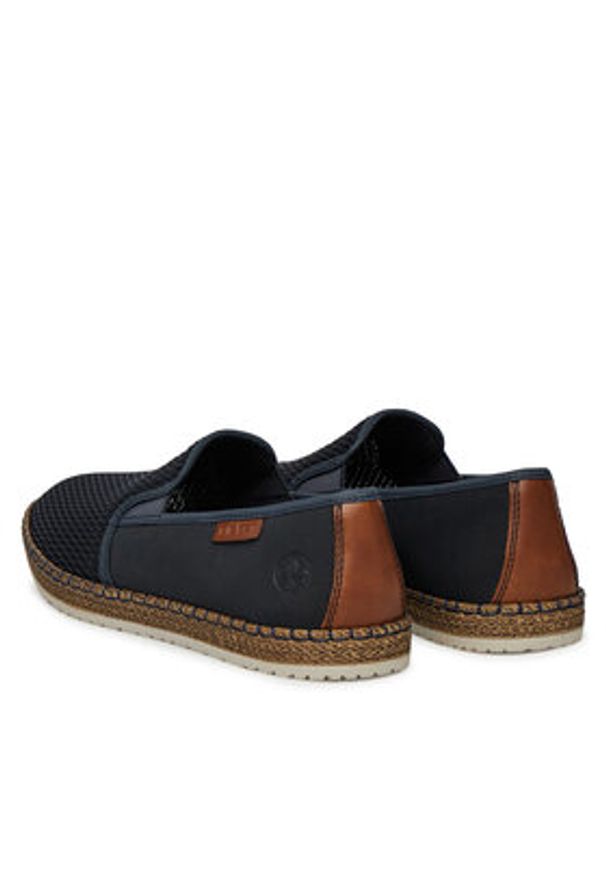 Rieker Półbuty B5265-14 Granatowy. Kolor: niebieski. Materiał: materiał