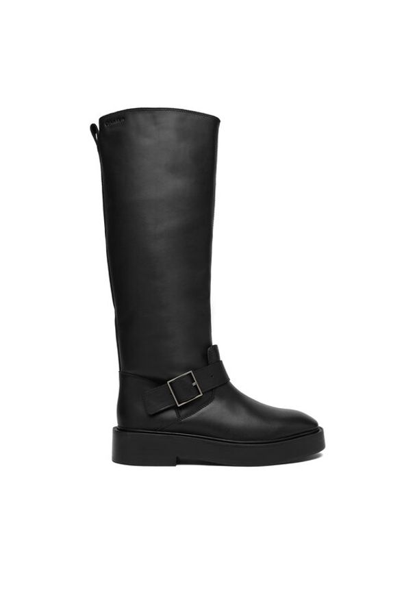 Calvin Klein Botki YW0YW01972 Czarny. Kolor: czarny. Materiał: skóra