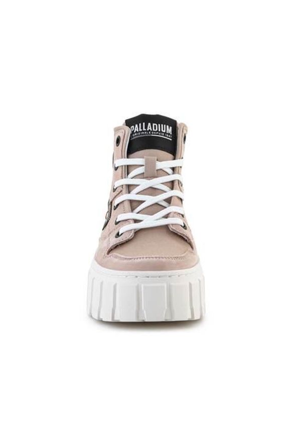 Buty do chodzenia damskie Palladium Pallatower HI. Zapięcie: sznurówki. Kolor: beżowy. Materiał: tkanina, materiał, skóra, syntetyk. Szerokość cholewki: normalna. Sport: turystyka piesza