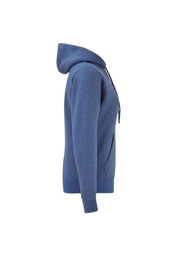 FRUIT OF THE LOOM - Dopasowana Bluza Damska Kaptur. Kolor: niebieski. Wzór: nadruk