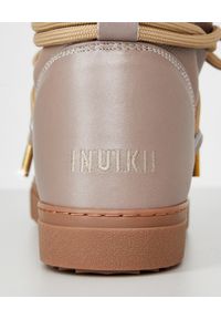Inuikii - INUIKII - Beżowe śniegowce ze skóry. Okazja: na co dzień. Kolor: brązowy. Materiał: skóra. Sezon: zima, jesień. Styl: casual