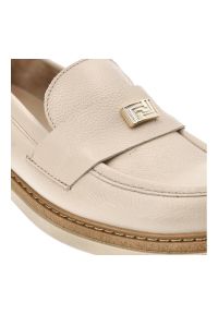 Beżowe Półbuty Armodo Eleganckie Mokasyny Damskie. Okazja: na co dzień, do pracy, na spotkanie biznesowe. Kolor: beżowy. Materiał: skóra. Styl: elegancki #4