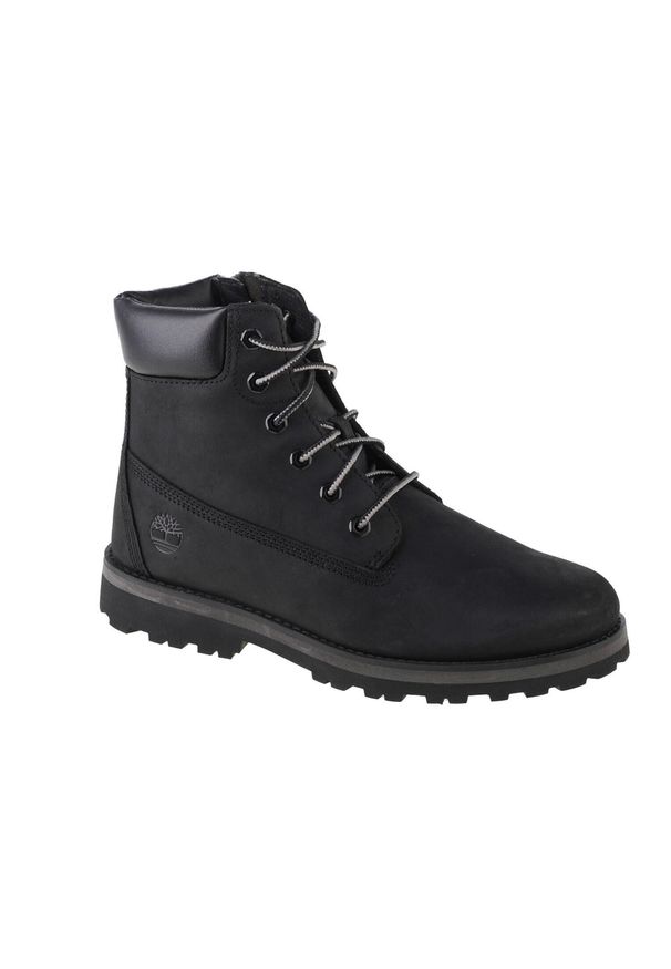 Trapery chłopięce, Timberland Courma 6 IN Side Zip Boot Jr. Kolor: czarny, biały, wielokolorowy. Sport: turystyka piesza