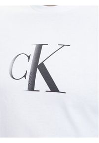 Calvin Klein Jeans T-Shirt Center Monogram LV04RC857G Biały Regular Fit. Kolor: biały. Materiał: bawełna #5