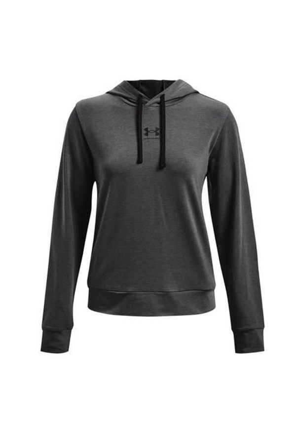 Bluza treningowa damska Under Armour Rival Terry Hoodie. Typ kołnierza: kaptur. Kolor: brązowy, wielokolorowy, szary, czarny