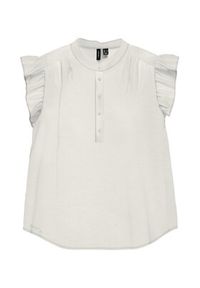 Vero Moda Bluzka Selma 10345667 Biały Regular Fit. Kolor: biały. Materiał: bawełna #3