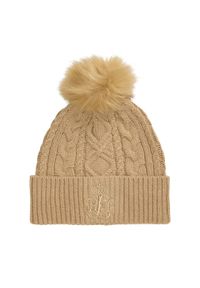 Lauren Ralph Lauren - LAUREN RALPH LAUREN Czapka 454P04466002 Beżowy. Kolor: beżowy. Materiał: materiał, poliester