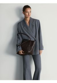 Reserved - Torebka shopper - ciemnobrązowy. Kolor: brązowy. Materiał: skórzane #1