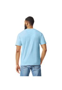 GILDAN - Bawełniana Koszulka Unisex Dla Dorosłych W Miękkim Stylu. Kolor: niebieski. Materiał: bawełna
