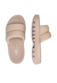 Reebok Klapki Cardi Slide HP2216 Beżowy. Kolor: beżowy. Materiał: skóra #4