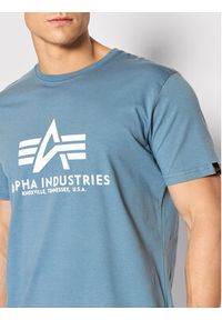 Alpha Industries T-Shirt Basic 100501 Niebieski Regular Fit. Kolor: niebieski. Materiał: bawełna #4