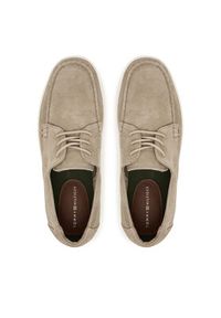 TOMMY HILFIGER - Tommy Hilfiger Półbuty Casual Suede Stitch Toe Hybrid FM0FM05707 Beżowy. Okazja: na co dzień. Kolor: beżowy. Materiał: skóra, zamsz. Styl: casual #4