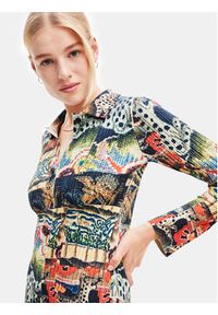 Desigual Sukienka codzienna 23WWVF15 Kolorowy Slim Fit. Okazja: na co dzień. Materiał: bawełna. Wzór: kolorowy. Typ sukienki: proste. Styl: casual