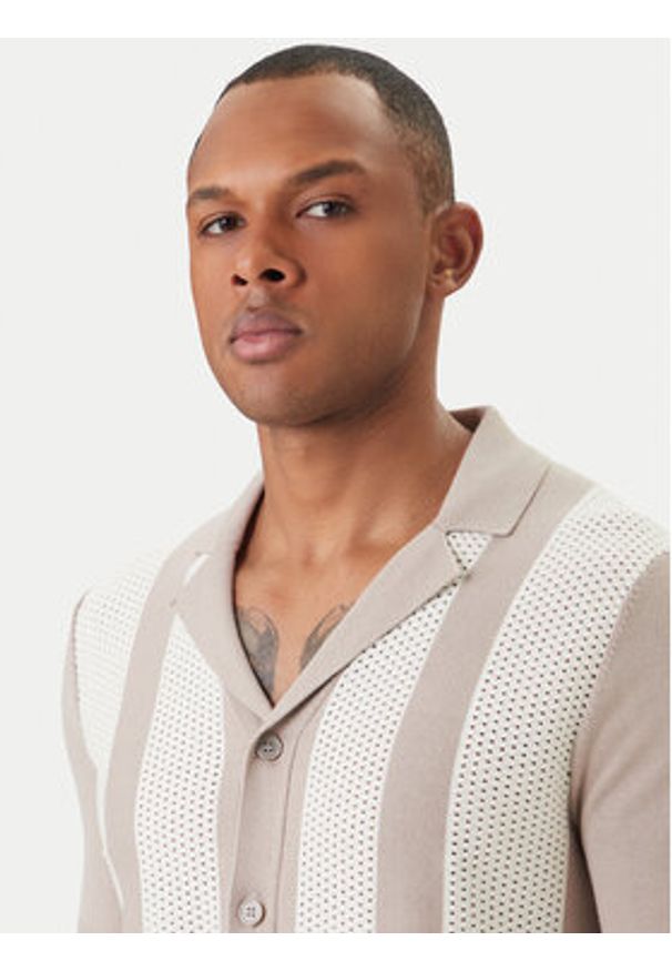 JOOP! Koszula Galvo 30101514 Beżowy Regular Fit. Kolor: beżowy. Materiał: bawełna