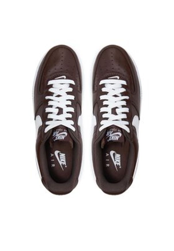 Nike Sneakersy Air Fore 1 Low Retro Qs FD7039 200 Brązowy. Kolor: brązowy. Materiał: skóra