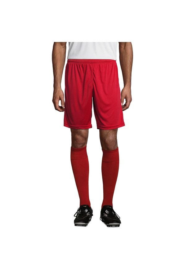 SOL'S - Podstawowe Spodenki San Siro 2 Dla Dorosłych Unisex. Kolor: czerwony