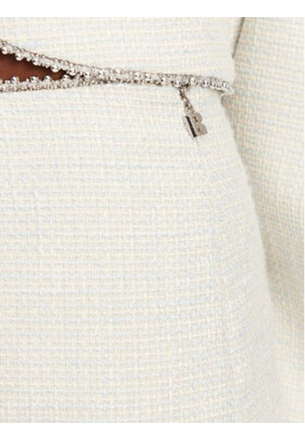 ROTATE Spódnica mini 1136773042 Écru Regular Fit. Materiał: syntetyk