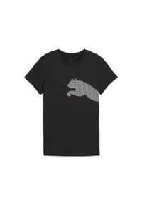 Puma - Damska koszulka Train All Day z dużym logo PUMA. Kolor: czarny. Sport: fitness #1