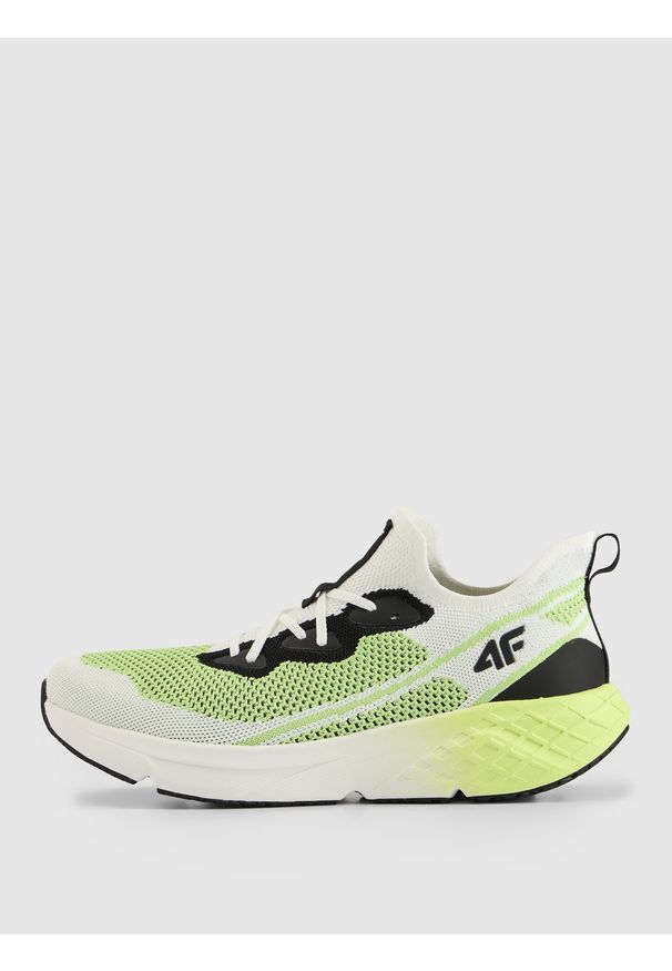 4f - 4F Niskie sneakersy wsuwane VELOCORE 2.0 męskie - białe 44. Okazja: na co dzień. Zapięcie: bez zapięcia. Kolor: biały. Materiał: dzianina, guma. Szerokość cholewki: normalna