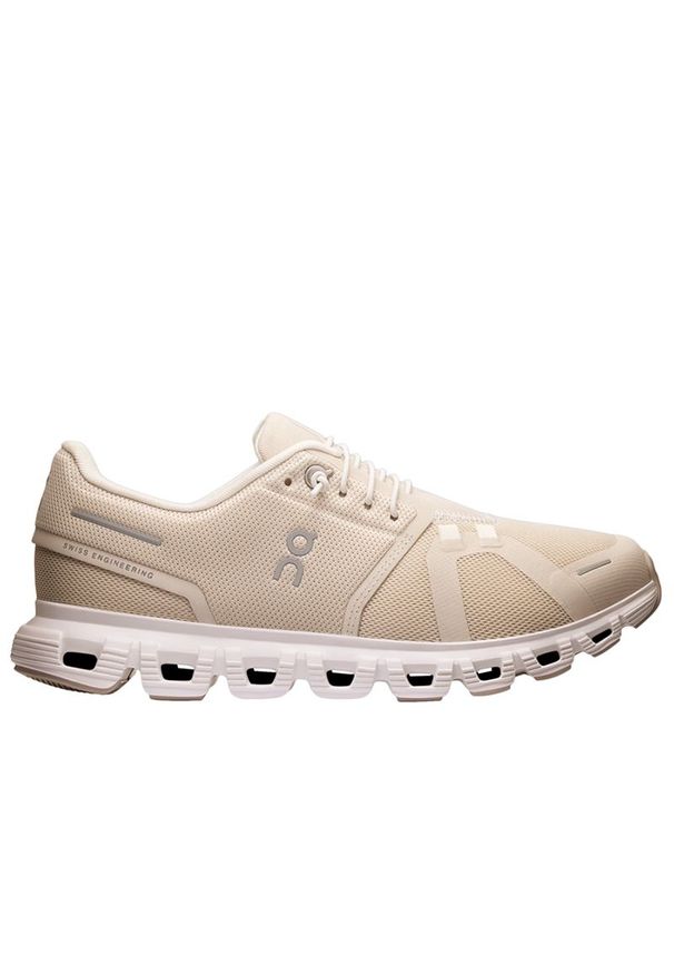 Buty On Running Cloud 6 3WF10060755 - beżowe. Kolor: beżowy. Materiał: materiał, syntetyk. Szerokość cholewki: normalna. Sport: bieganie