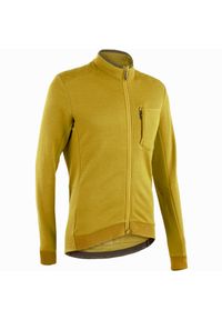TRIBAN - Bluza rowerowa Triban GRVL900 Merynos. Kolor: wielokolorowy, pomarańczowy, czarny, żółty. Materiał: wełna, poliester, elastan, materiał, akryl #1