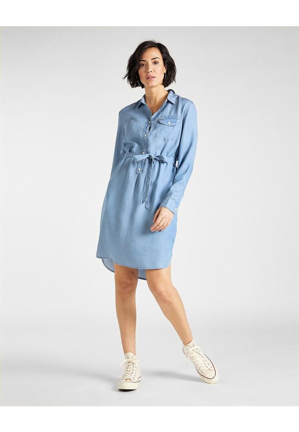 Lee - LEE ESSENTIAL DRESS DAMSKA SUKIENKA SUMMER BLUE L50EIINJ 112111309