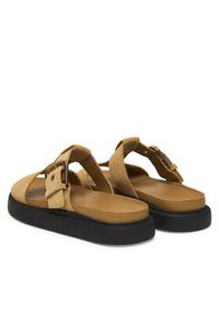 Clarks Klapki Aristella West 26185811 Brązowy. Kolor: brązowy. Materiał: skóra, zamsz #2