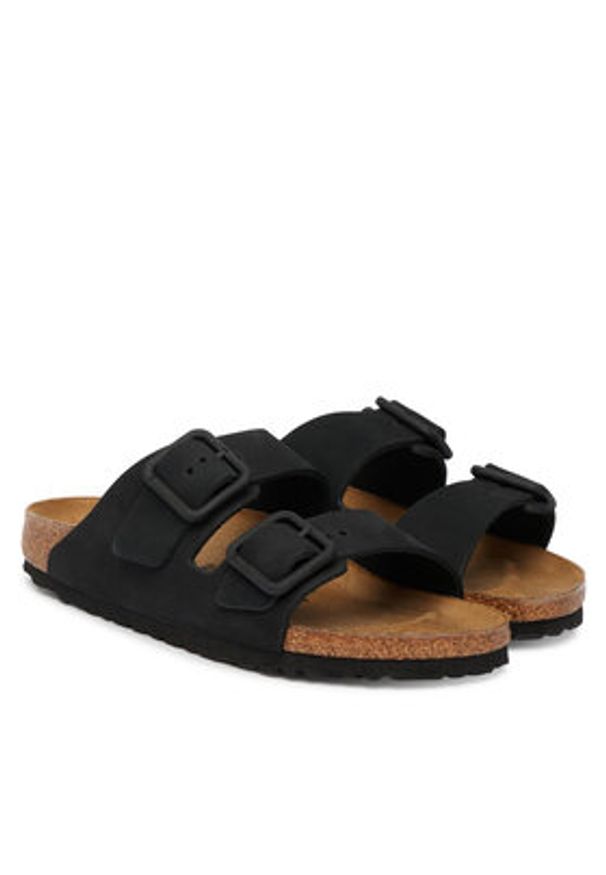 Birkenstock Klapki Arizona Wire Buckle 1031771 Czarny. Kolor: czarny. Materiał: nubuk, skóra
