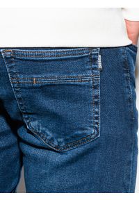 Ombre Clothing - Spodnie męskie jeansowe P942 - niebieskie - XXL. Kolor: niebieski. Materiał: jeans. Styl: klasyczny #4