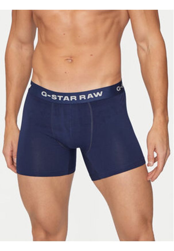 G-Star RAW - G-Star Raw Komplet 3 par bokserek D23773-D516 Niebieski. Kolor: niebieski. Materiał: bawełna