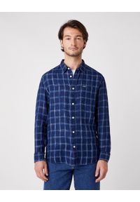 Wrangler - KOSZULA MĘSKA WRANGLER LS 1PKT SHIRT LIMOGES BLUE W5A11KX50