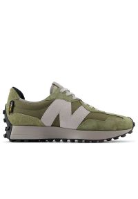 Buty New Balance U327OB - zielone. Okazja: na co dzień. Zapięcie: sznurówki. Kolor: zielony. Materiał: guma, skóra, tkanina. Szerokość cholewki: normalna