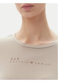 EA7 Emporio Armani T-Shirt 7W000274 AF12945 U6155 Beżowy Slim Fit. Kolor: beżowy. Materiał: syntetyk #5