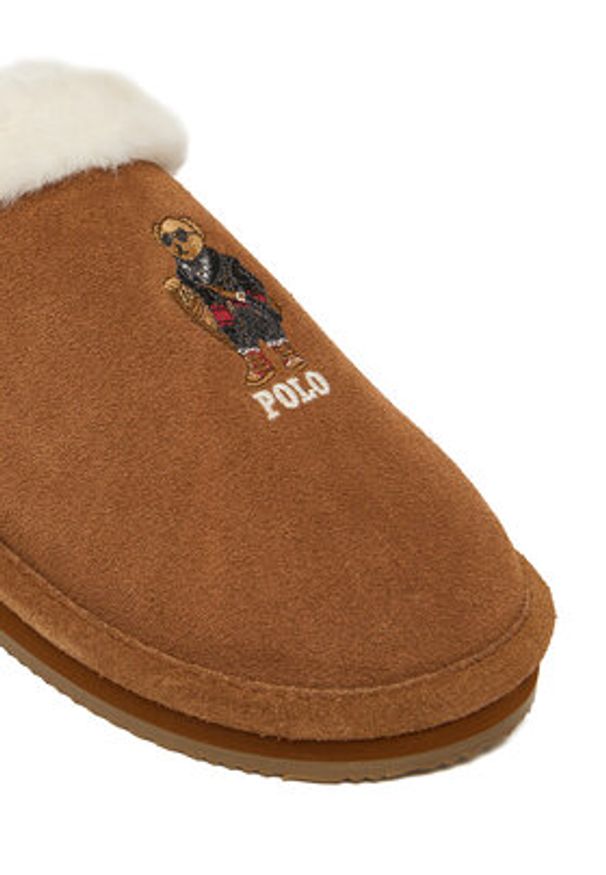 Polo Ralph Lauren Kapcie Kaylgh Scf B 842P03594001 Brązowy. Kolor: brązowy. Materiał: zamsz, skóra