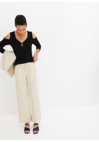 bonprix - Shirt cold-shoulder. Kolor: czarny #3