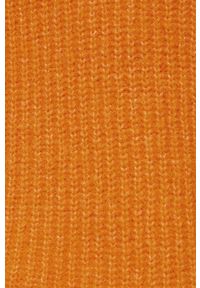 Bruuns Bazaar sweter wełniany damski kolor pomarańczowy ciepły z półgolfem. Kolor: pomarańczowy. Materiał: wełna #5
