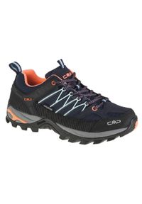 Damski Buty Trekkingowe Wodoodporne CMP Rigel Low. Kolor: wielokolorowy, niebieski, czarny. Materiał: zamsz. Szerokość cholewki: normalna